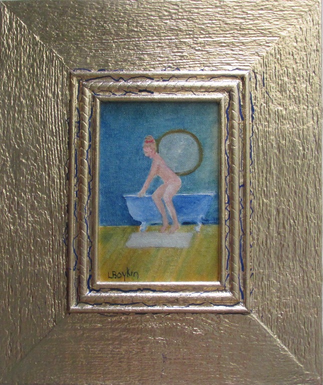 woman and bathtub